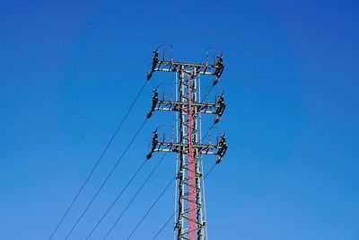 Electricity tower and blue sky, high voltage, electric power