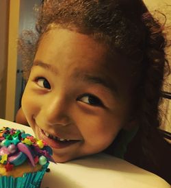 Close-up portrait of cute boy