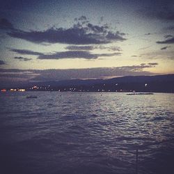 Scenic view of sea during sunset