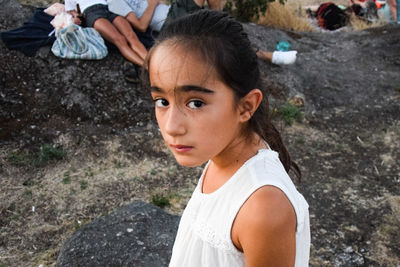 Portrait of girl looking away