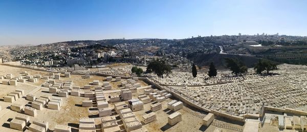 Panorama view from mount of olives in jerusalem, israel