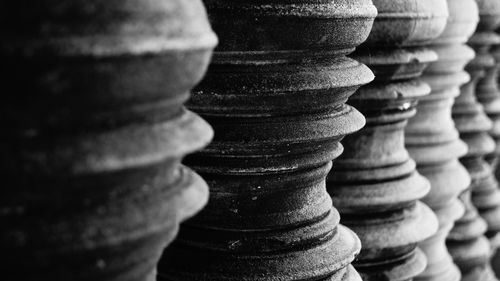 Close-up of stack of firewood