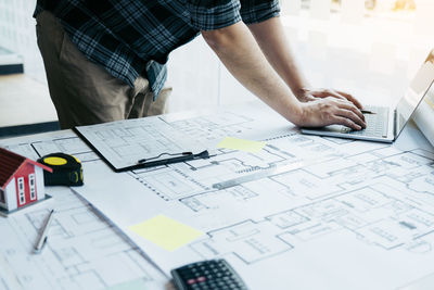 Man working on table