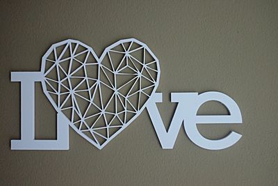 Close-up of text on wall