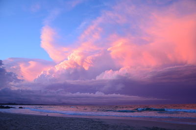 View of sea against cloudy sky