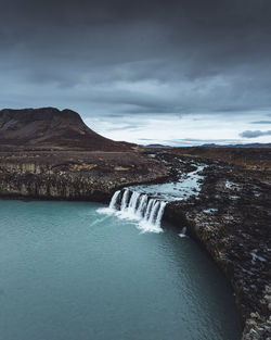 Scenic view of river against sky