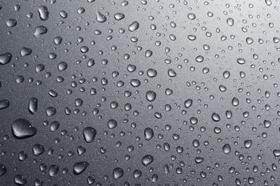 Full frame shot of wet glass window