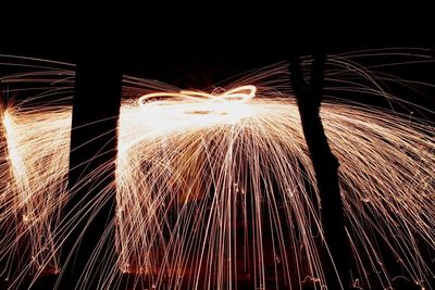 Light trails at night