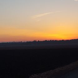 Silhouette of landscape at sunset