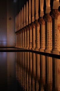 Reflection of building in water