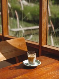 Close-up of coffee on table