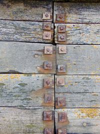 Close-up of wooden door