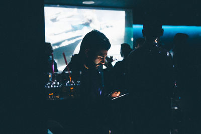 People enjoying at night