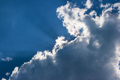 Low angle view of clouds in sky