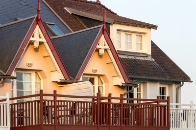 Low angle view of residential building