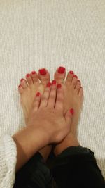 Low section of woman legs