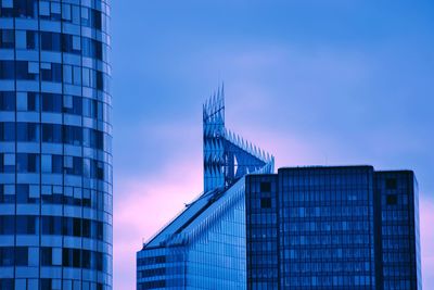 Low angle view of modern building against sky