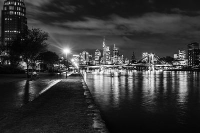 Illuminated city at night