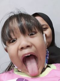 Close-up portrait of cute girl