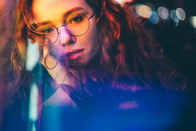 Close-up of young woman