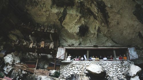 Rock formation in cave