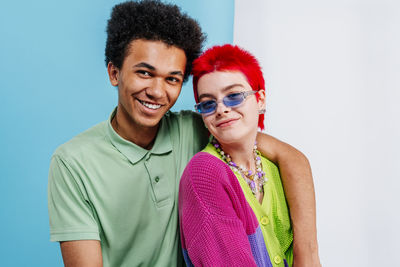 Portrait of a smiling young couple