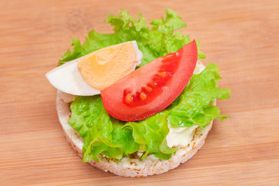 Close-up of food on table