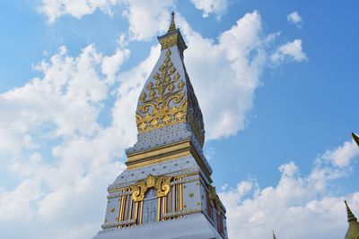 Low angle view of traditional building against sky