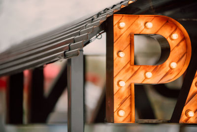 Close-up of letter p