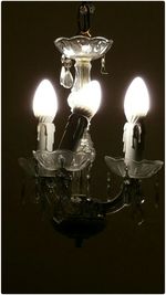 View of lit lamp