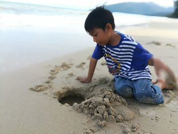 Boy on beach