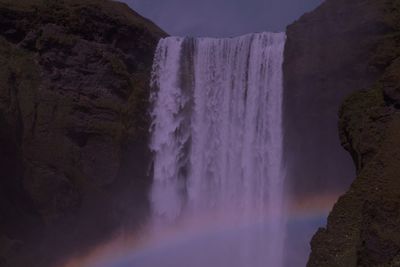 Scenic view of waterfall