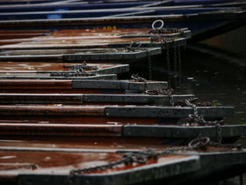 Close-up of rusty metallic structure