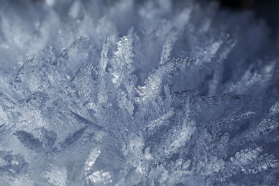 Closeup of blue ice crystal