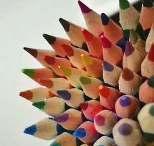 Full frame shot of multi colored pencils