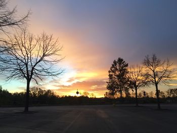 Scenic view of landscape at sunset