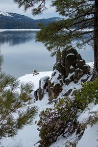 View of a lake in winter