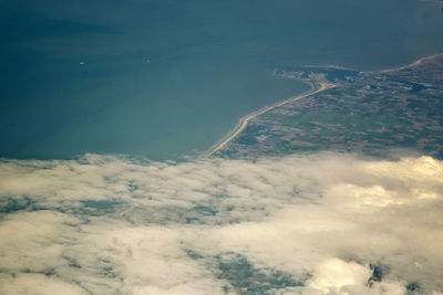 Aerial view of clouds in sky