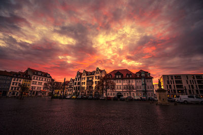Epic sunset sky in erfurt