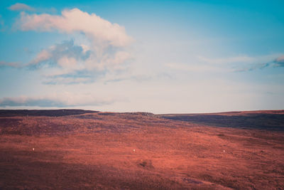 Scenic view of desert against sky