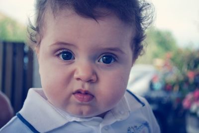 Close-up portrait of cute boy