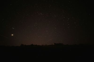 Low angle view of starry sky