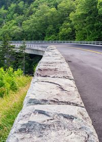 Bridge over road amidst trees