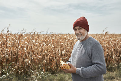 Man standing in field