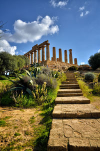 View of old ruin building against sky