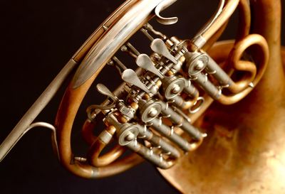 Close-up of french horn