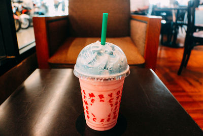 Close-up of drink on table