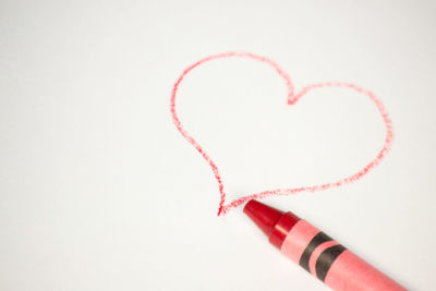 Close-up of painting on white background