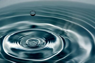 Extreme close-up of rippled water