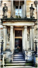 Entrance of building
